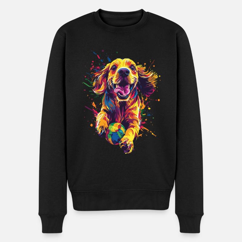 Cocker Spaniel - Männer Premium Bio Pullover - Schwarz