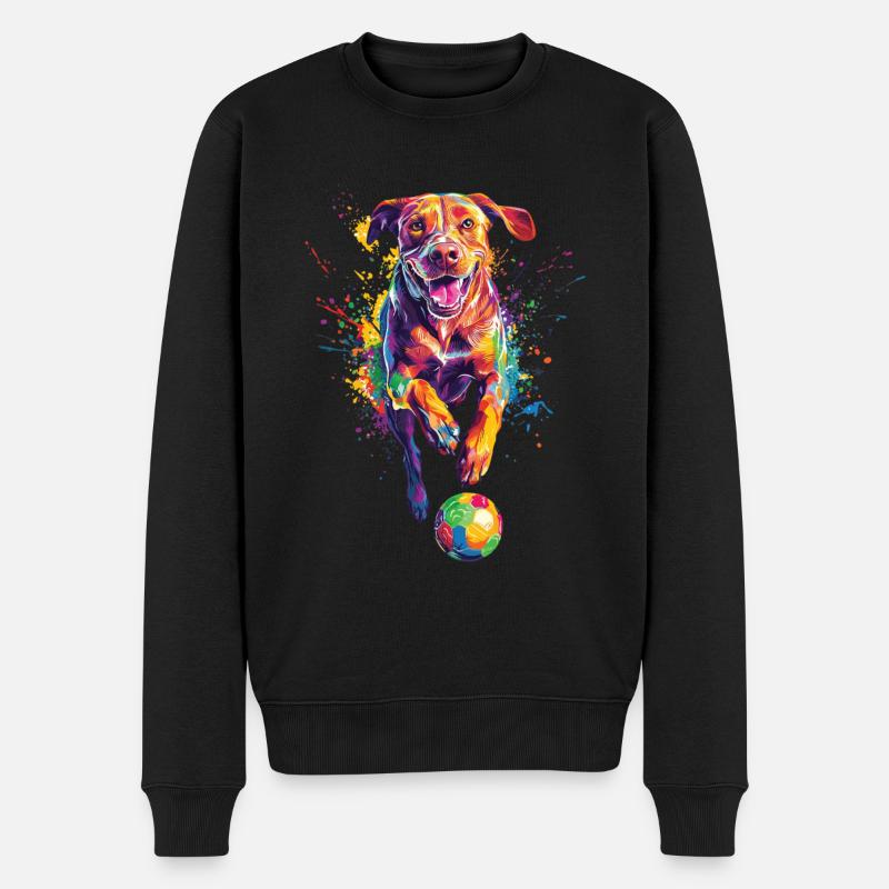 Rhodesian Ridgeback - Männer Premium Bio Pullover - Schwarz