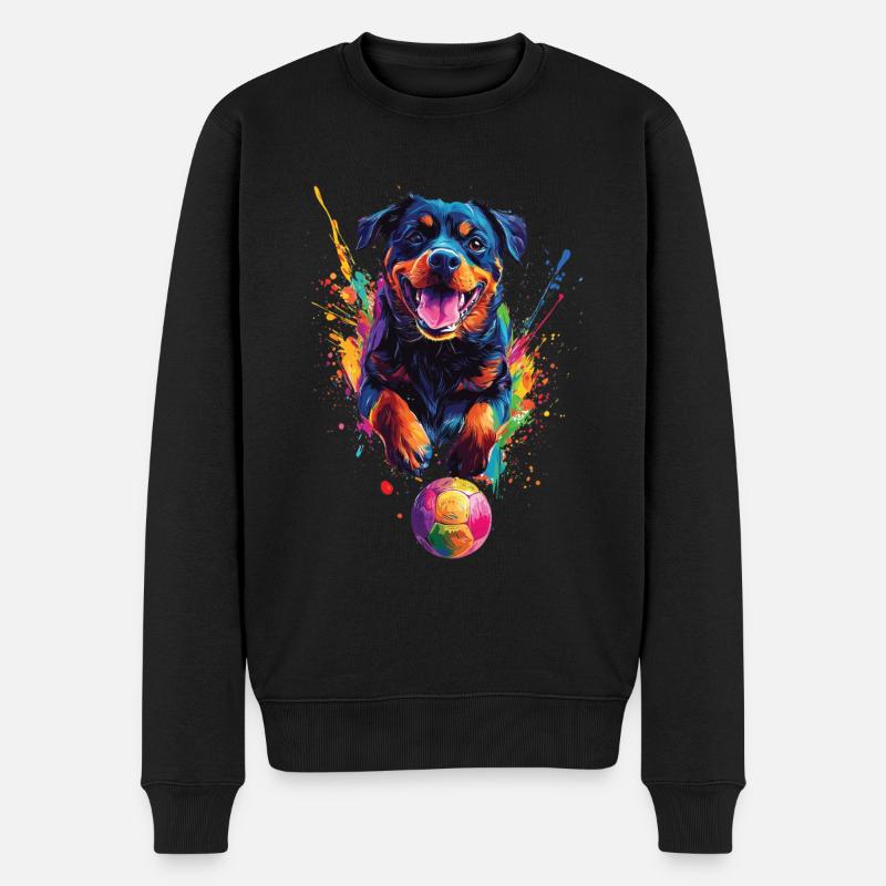 Rottweiler - Männer Premium Bio Pullover - Schwarz