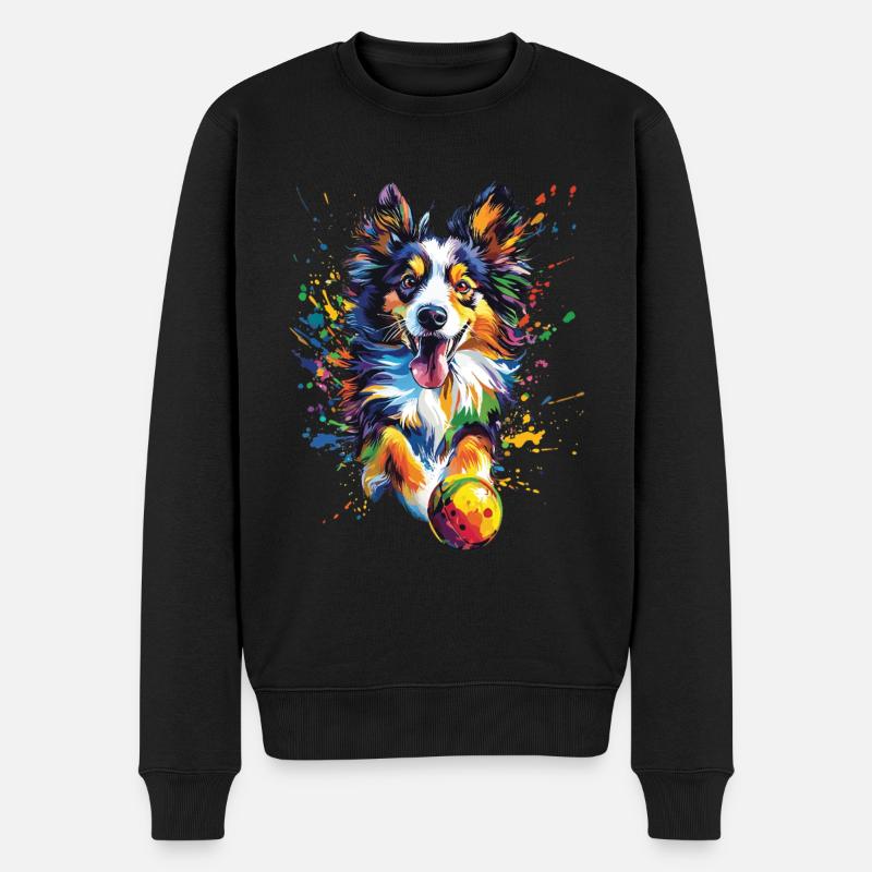 Shetland Sheepdog - Männer Premium Bio Pullover - Schwarz