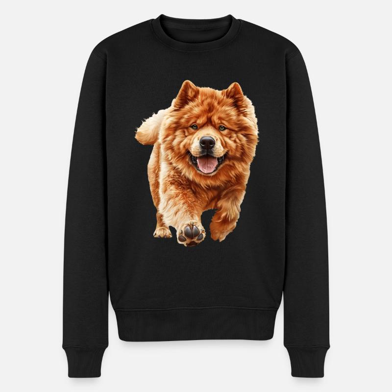 Chow-Chow - Männer Premium Bio Pullover - Schwarz