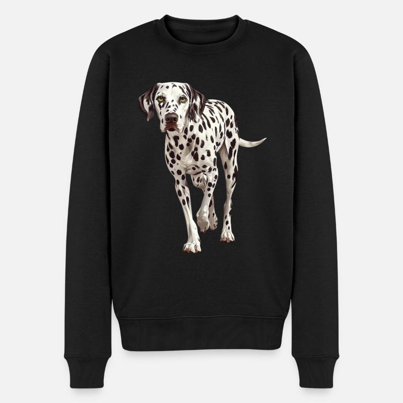 Dalmatiner - Männer Premium Bio Pullover - Schwarz