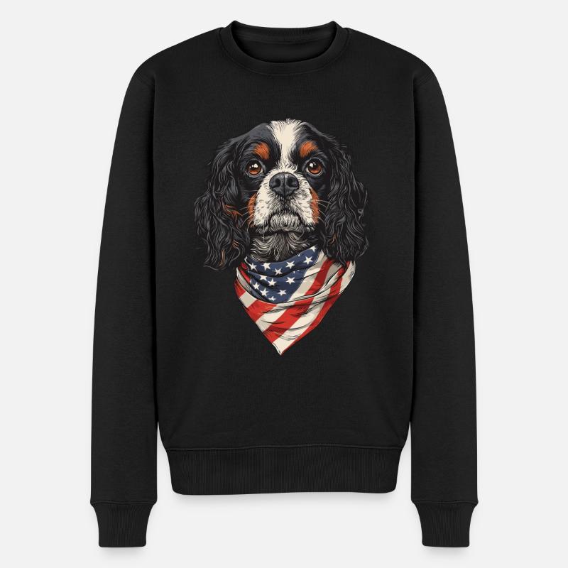 Cavalier King Charles - Männer Premium Bio Pullover - Schwarz