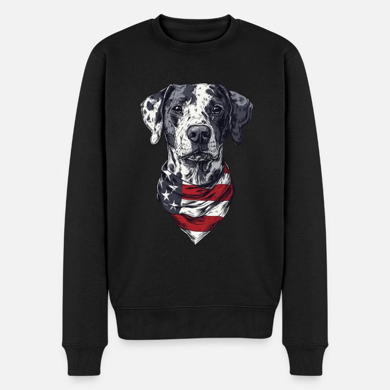 Dalmatiner - Männer Premium Bio Pullover - Schwarz