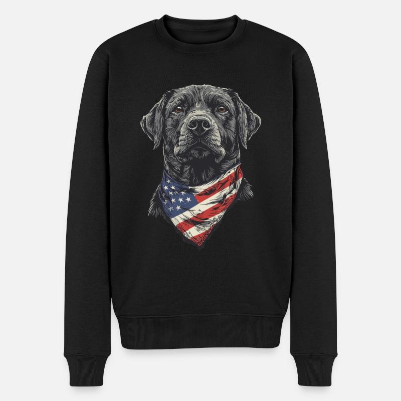 Labrador Retriever - Männer Premium Bio Pullover - Schwarz