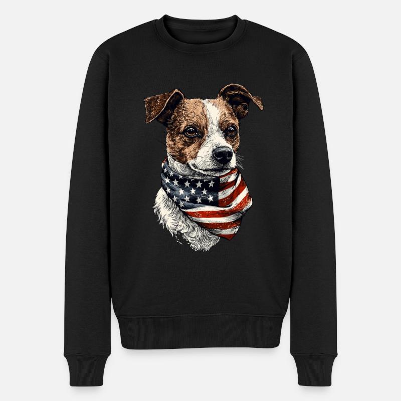 Jack Russell Terrier - Männer Premium Bio Pullover - Schwarz