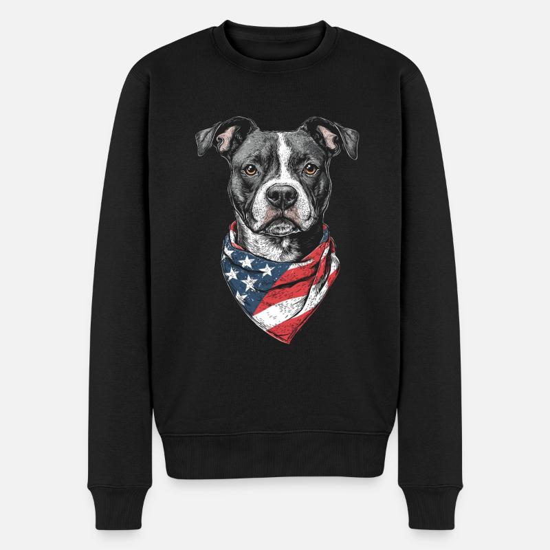 Staffordshire Bullterrier - Männer Premium Bio Pullover - Schwarz