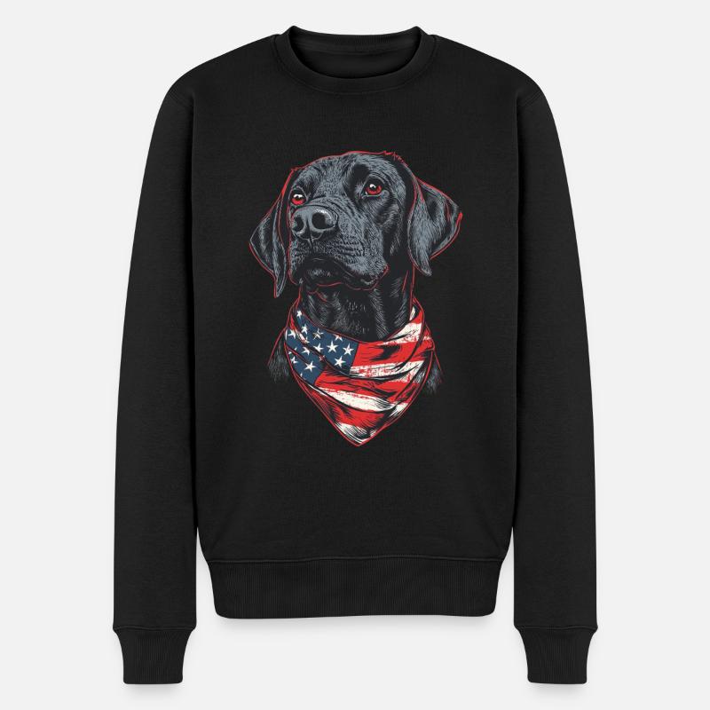Vizsla - Männer Premium Bio Pullover - Schwarz
