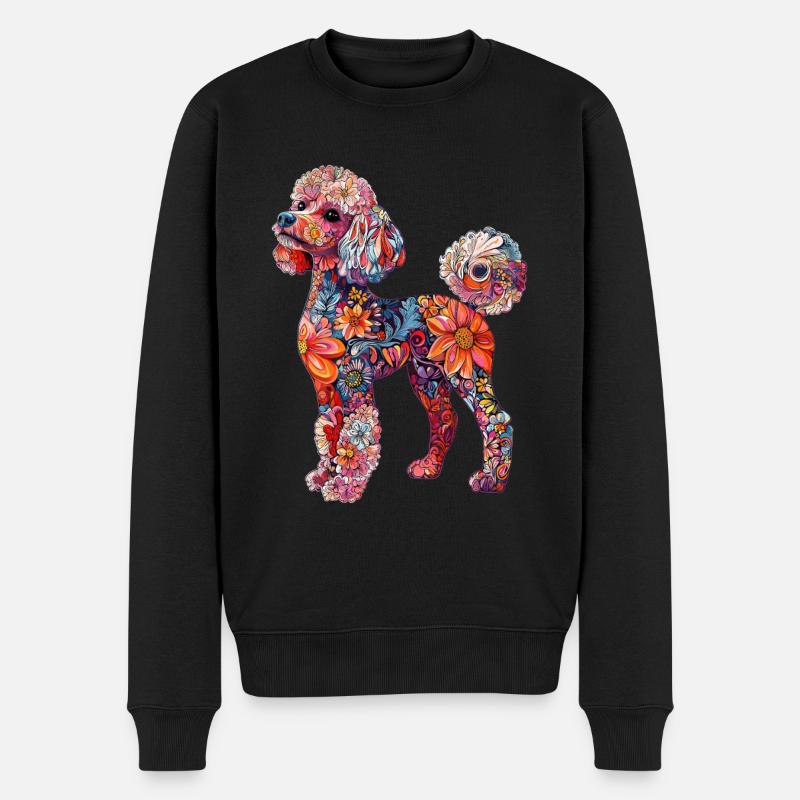 Pudel - Männer Premium Bio Pullover - Schwarz