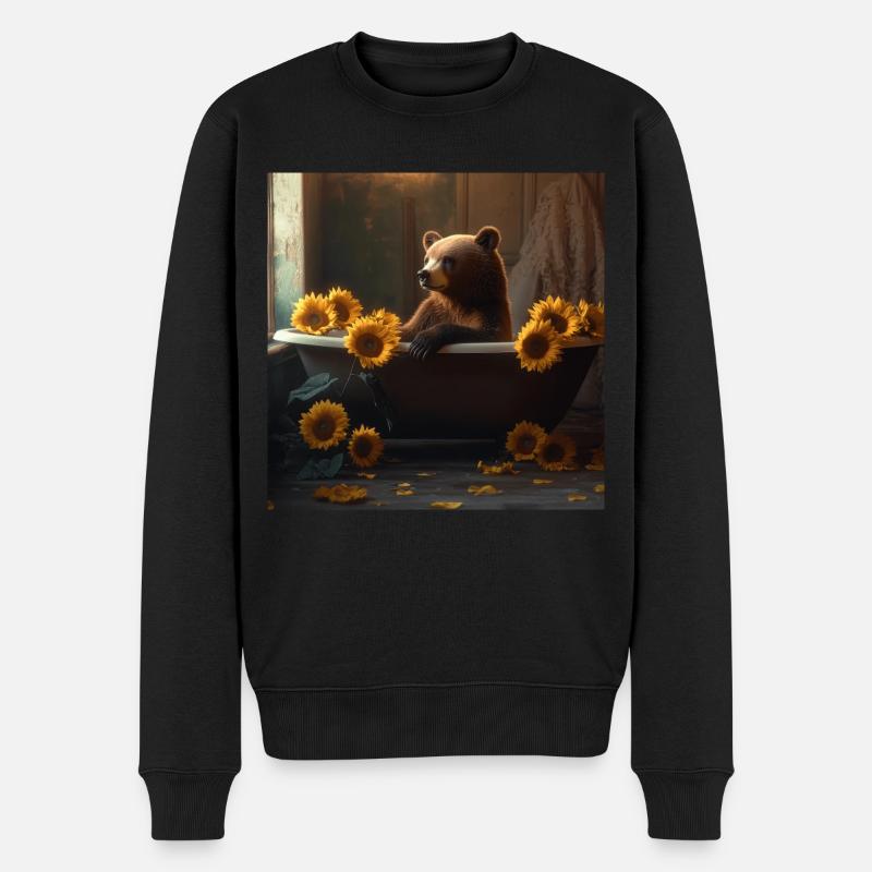 Tragen - Männer Premium Bio Pullover - Schwarz