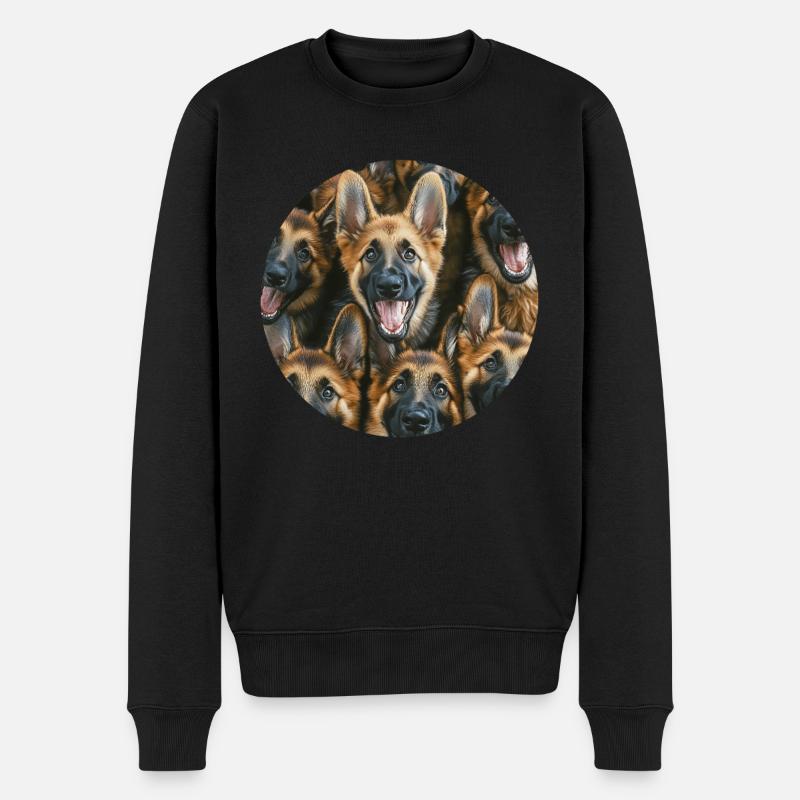 Deutscher Schäferhund - Männer Premium Bio Pullover - Schwarz