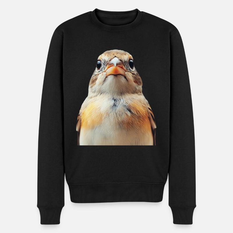 Finch Bird - Männer Premium Bio Pullover - Schwarz