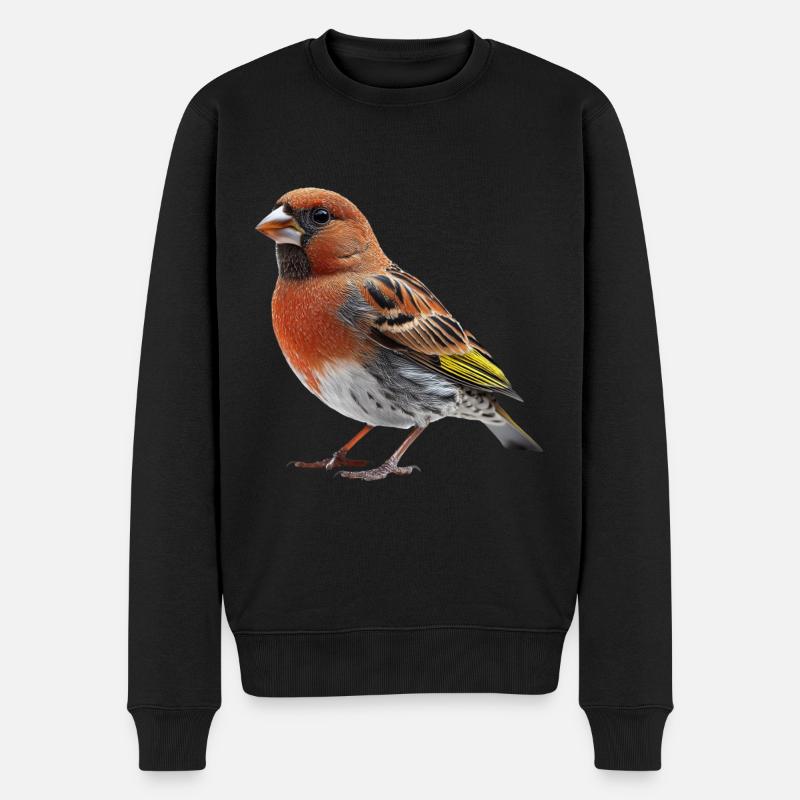 Finch Bird - Männer Premium Bio Pullover - Schwarz