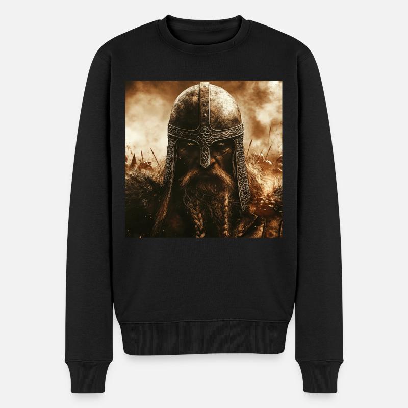 Wikinger - Männer Premium Bio Pullover - Schwarz