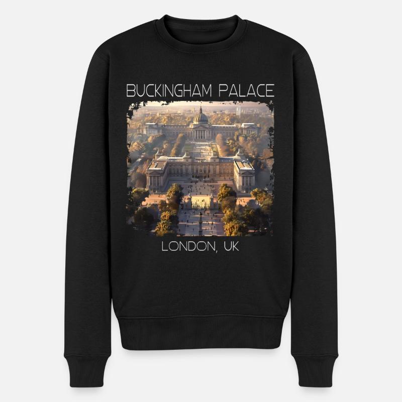 Bukingham Palast - Männer Premium Bio Pullover - Schwarz
