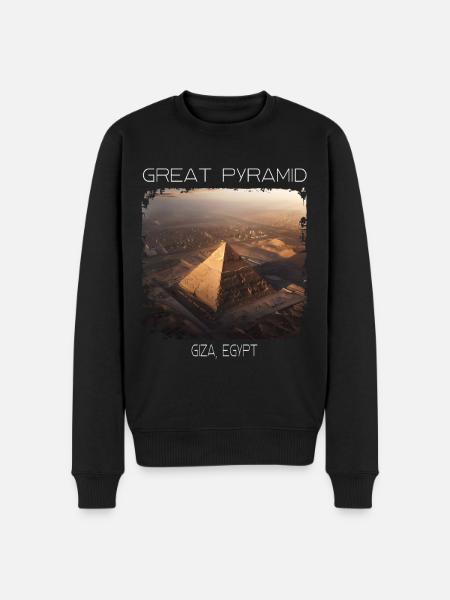 Große Pyramide - Männer Premium Bio Pullover - Schwarz