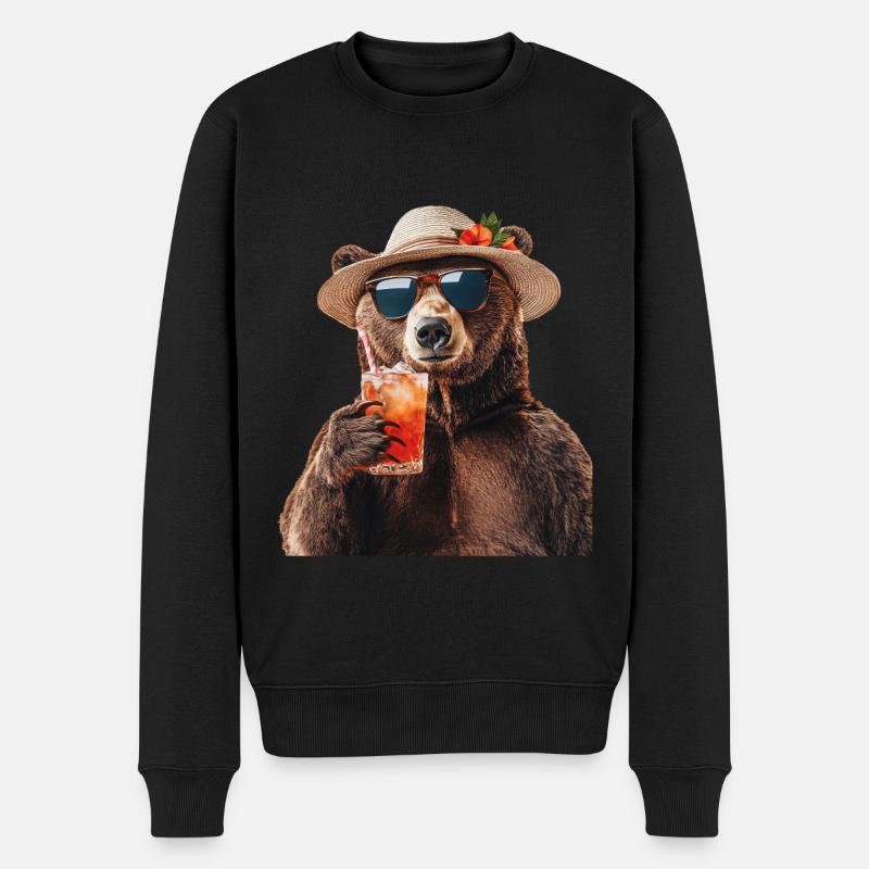 Tragen - Männer Premium Bio Pullover - Schwarz