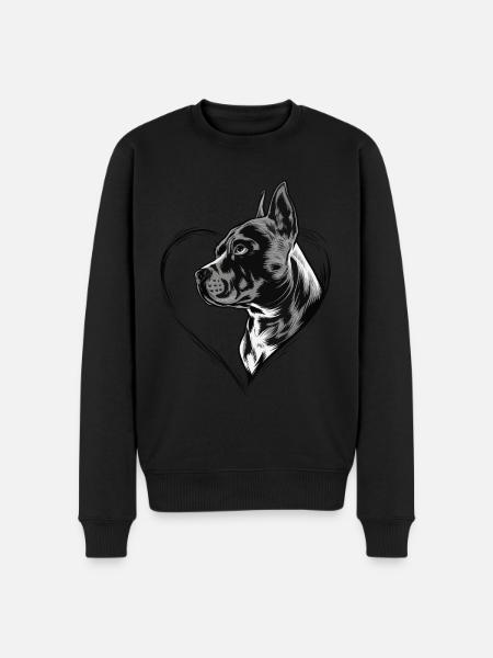 Amerikanischer Pitbull Terrier - Männer Premium Bio Pullover - Schwarz
