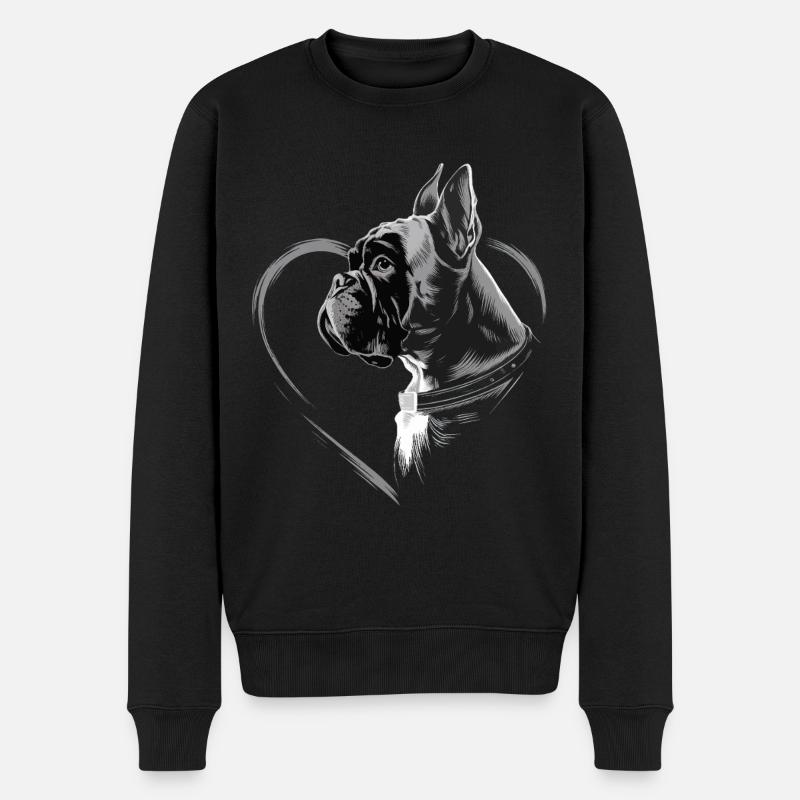 Boxer - Männer Premium Bio Pullover - Schwarz