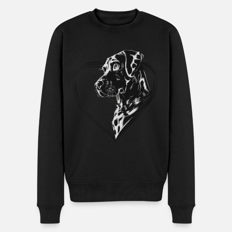 Dalmatiner - Männer Premium Bio Pullover - Schwarz