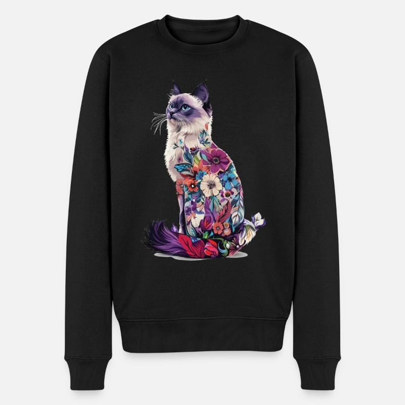 Birma - Männer Premium Bio Pullover - Schwarz