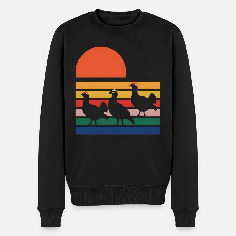 Auerhahn - Männer Premium Bio Pullover - Schwarz