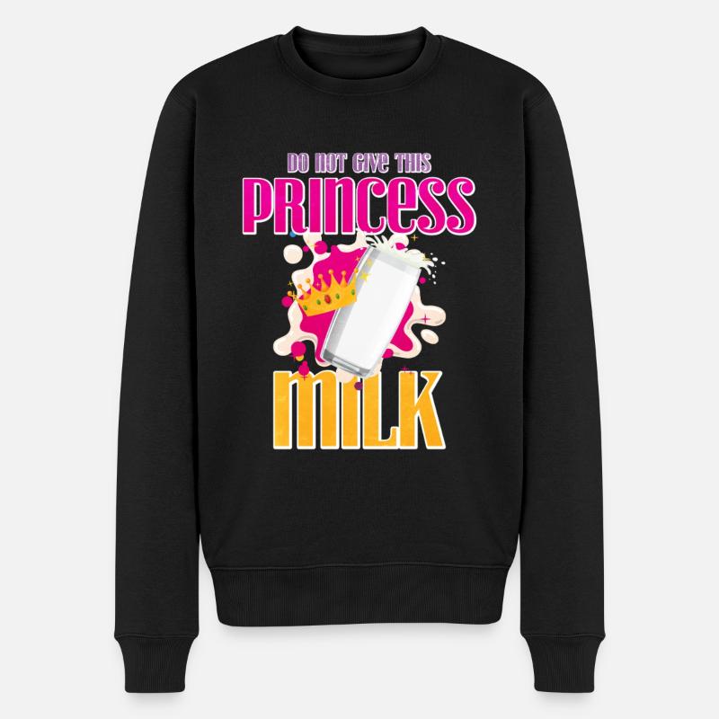 Milch - Männer Premium Bio Pullover - Schwarz