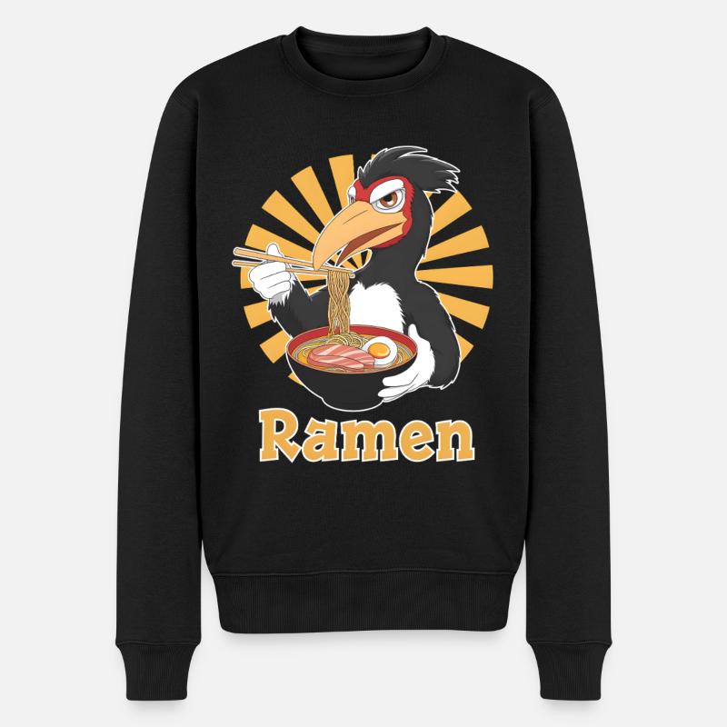Nashornvogel - Männer Premium Bio Pullover - Schwarz