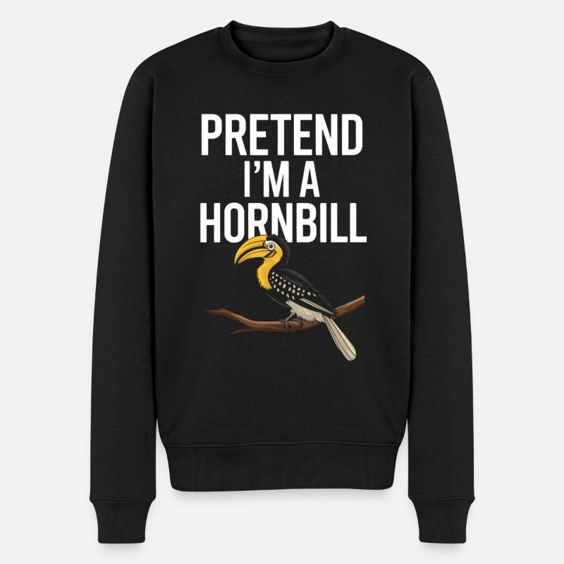 Nashornvogel - Männer Premium Bio Pullover - Schwarz