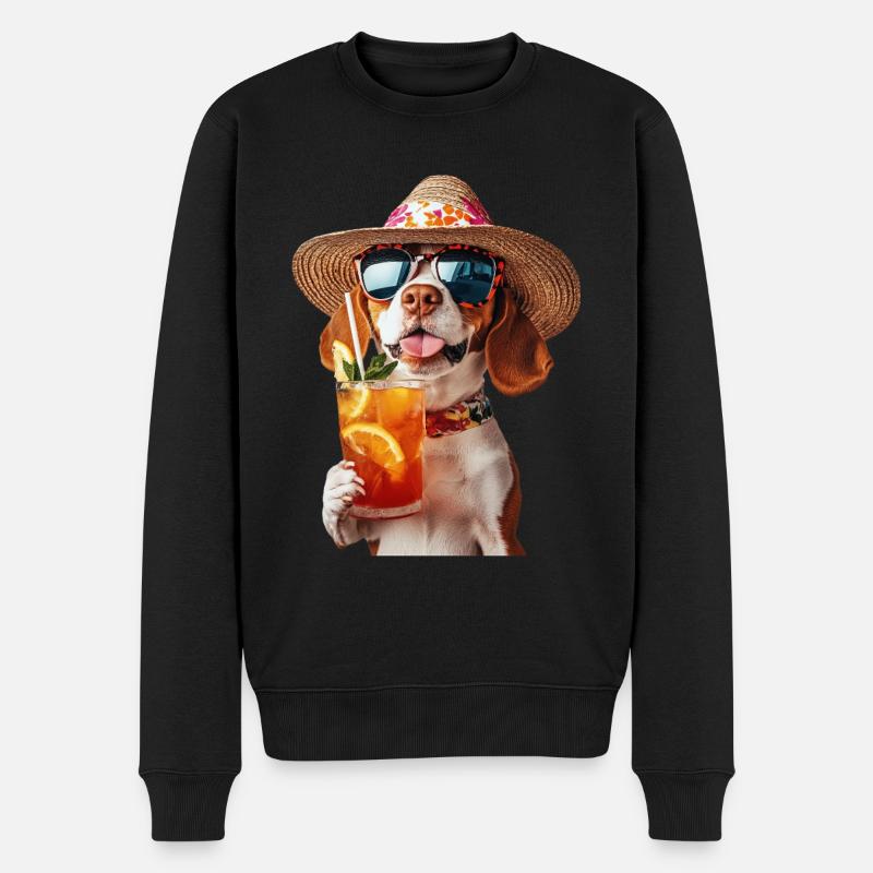 Beagle - Männer Premium Bio Pullover - Schwarz