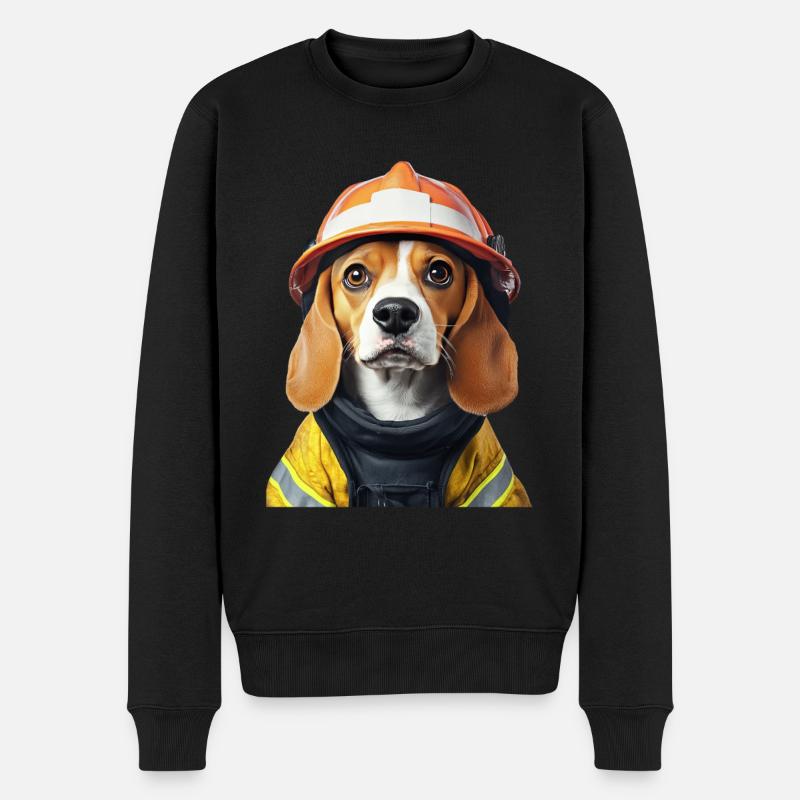 Beagle - Männer Premium Bio Pullover - Schwarz