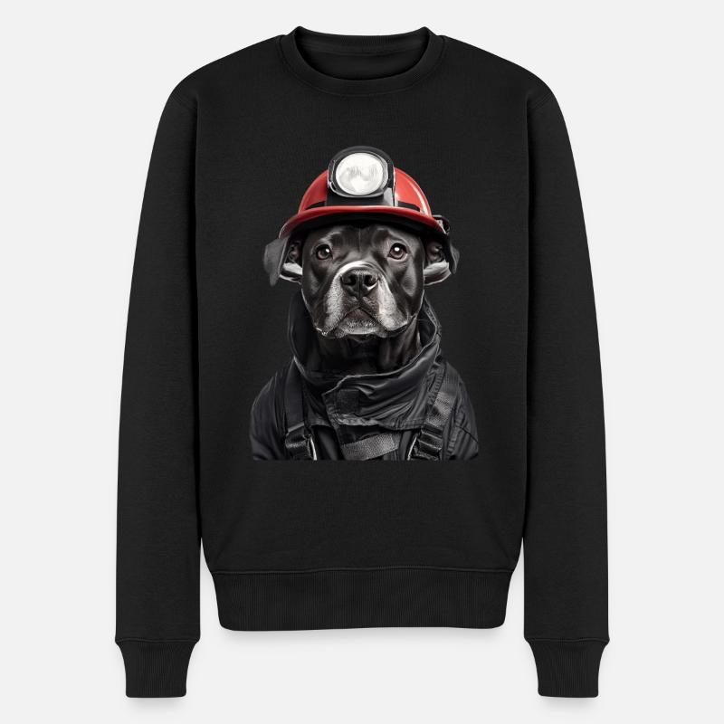 Staffordshire Bullterrier - Männer Premium Bio Pullover - Schwarz