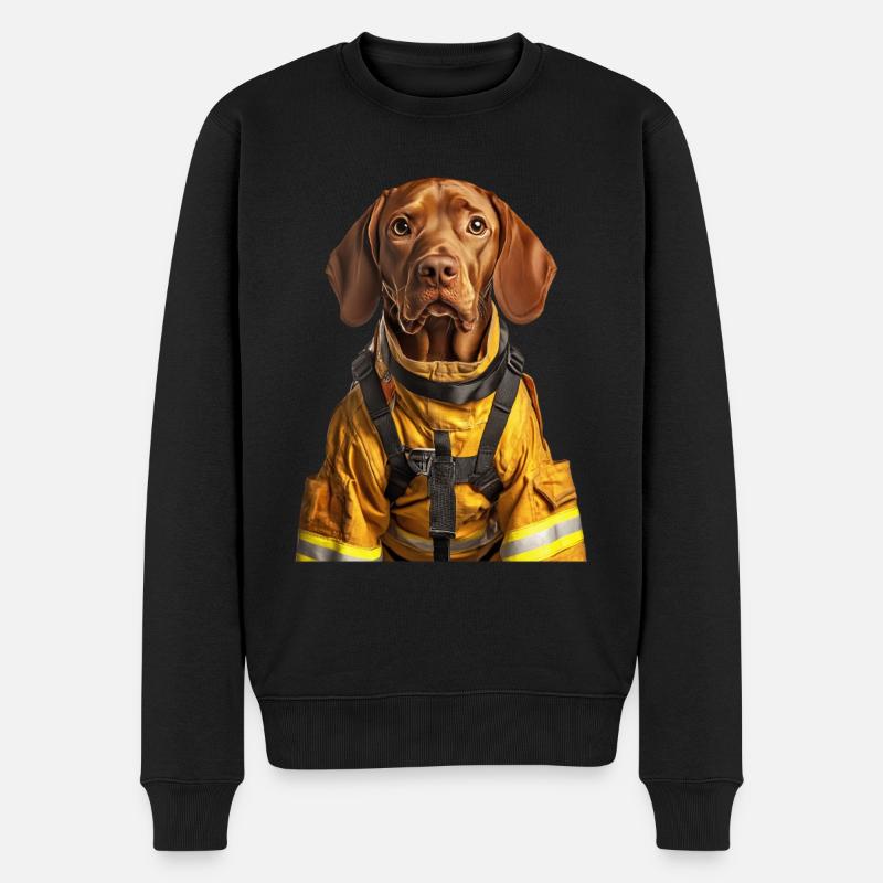 Vizsla - Männer Premium Bio Pullover - Schwarz