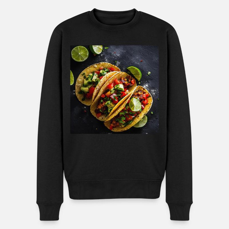 Tacos - Männer Premium Bio Pullover - Schwarz