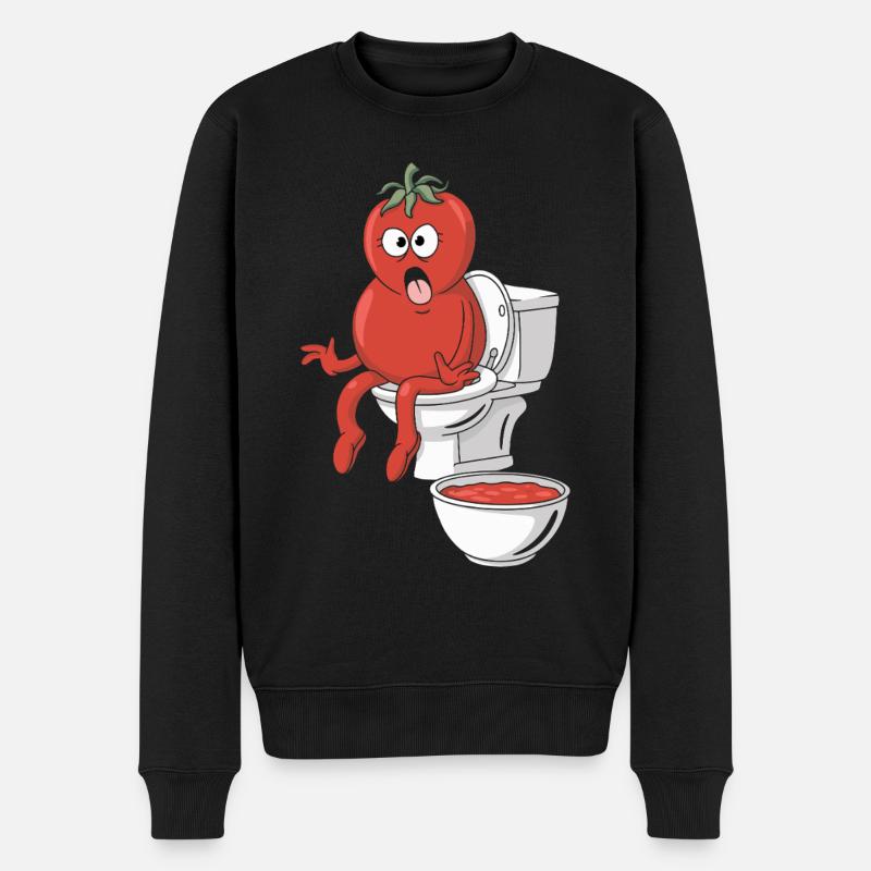 Tomatensauce - Männer Premium Bio Pullover - Schwarz
