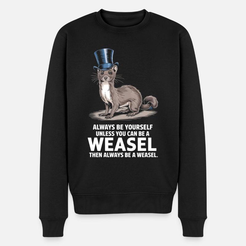 Wiesel - Männer Premium Bio Pullover - Schwarz