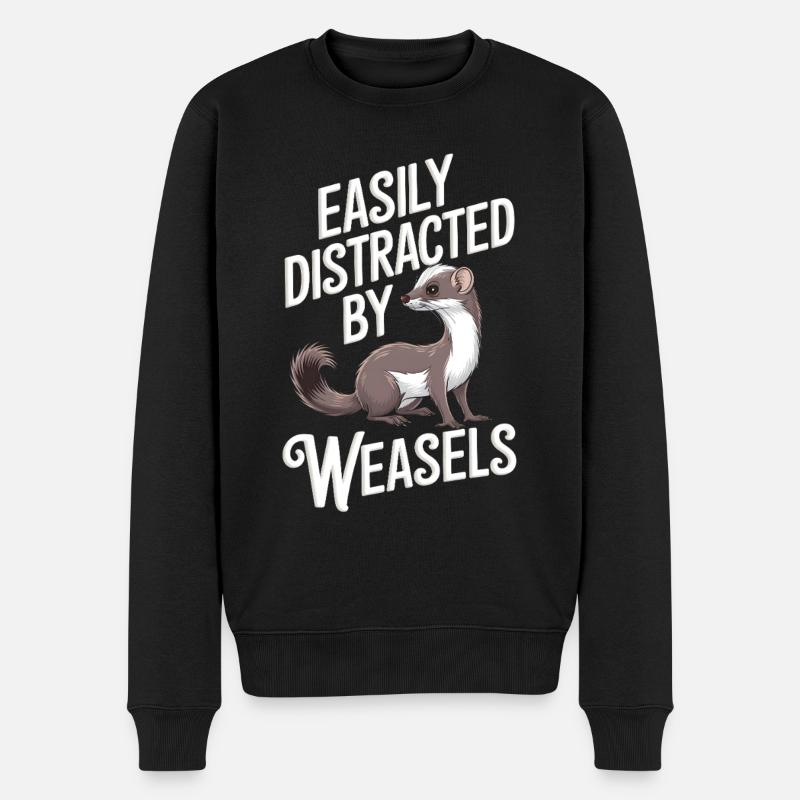 Wiesel - Männer Premium Bio Pullover - Schwarz