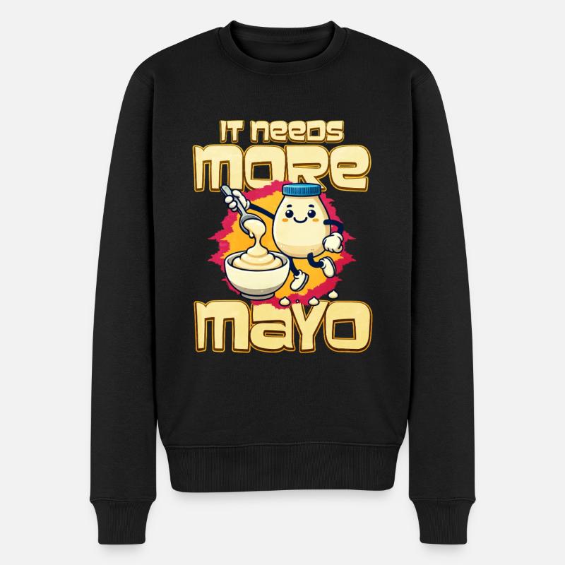 Mayonnaise - Männer Premium Bio Pullover - Schwarz