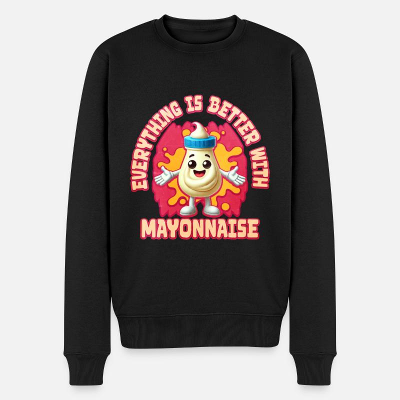 Mayonnaise - Männer Premium Bio Pullover - Schwarz