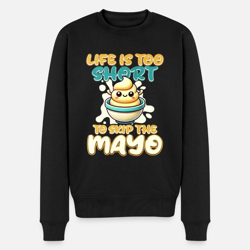 Mayonnaise - Männer Premium Bio Pullover - Schwarz