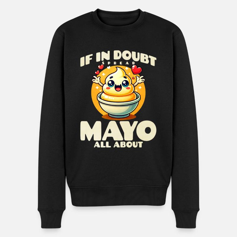 Mayonnaise - Männer Premium Bio Pullover - Schwarz