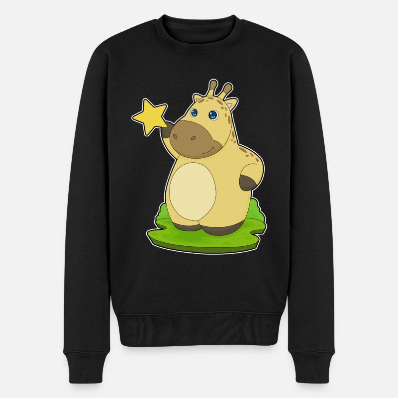 Étoile Girafe - Pull Premium bio Homme - noir