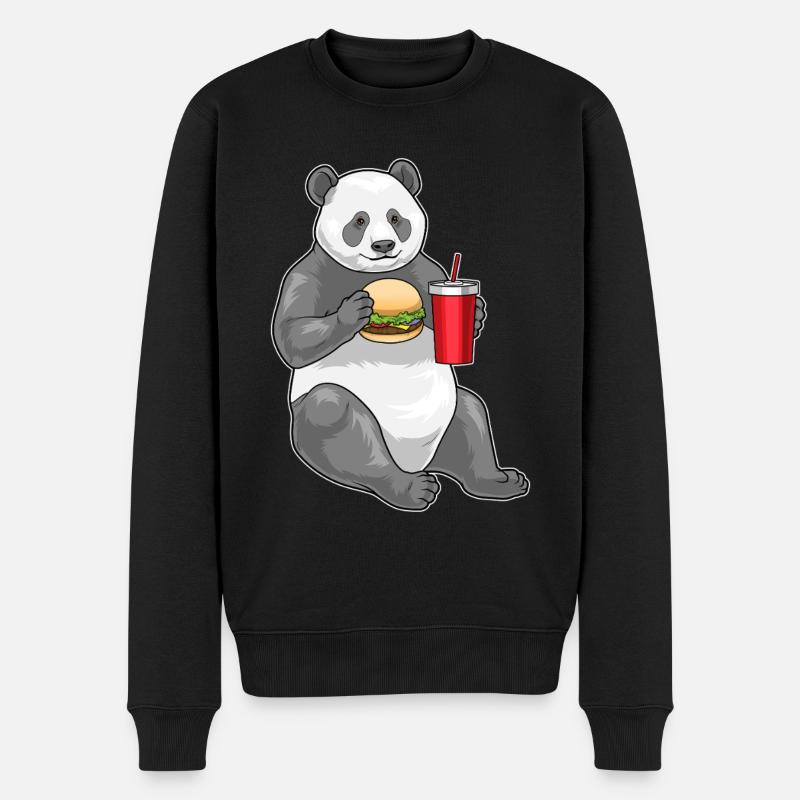 Panda Cheeseburger - Pull Premium bio Homme - noir