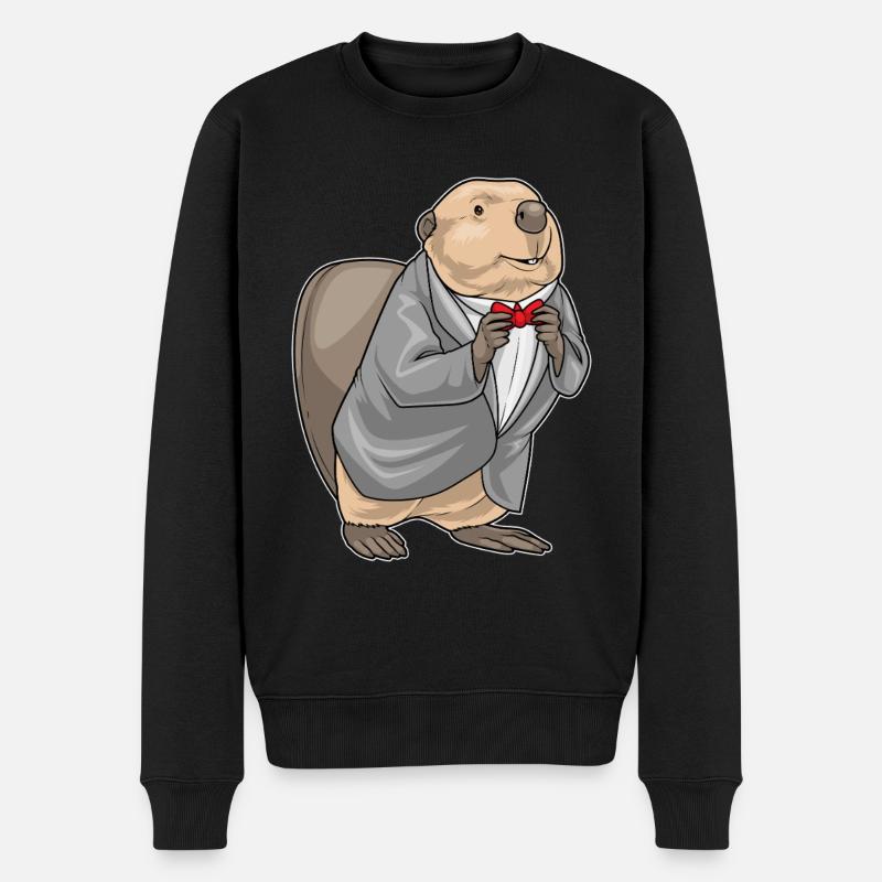 Beaver Groom Costume Mariage - Pull Premium bio Homme - noir