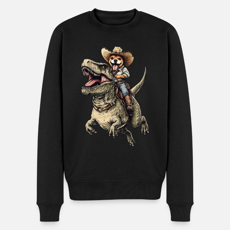 Hund - Männer Premium Bio Pullover - Schwarz