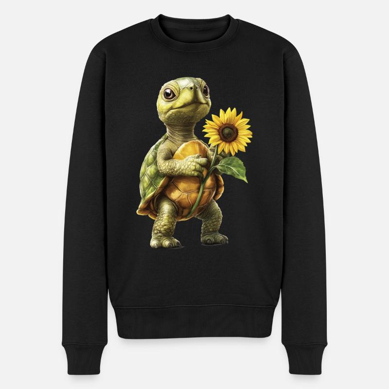 Huhn - Männer Premium Bio Pullover - Schwarz