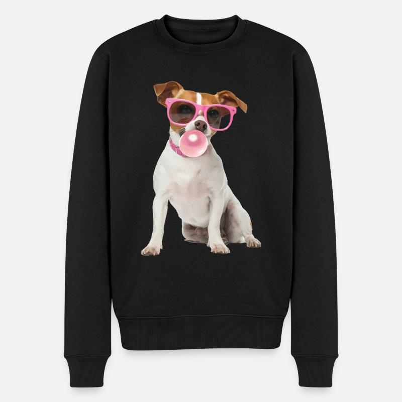 Jack Russell Terrier - Männer Premium Bio Pullover - Schwarz