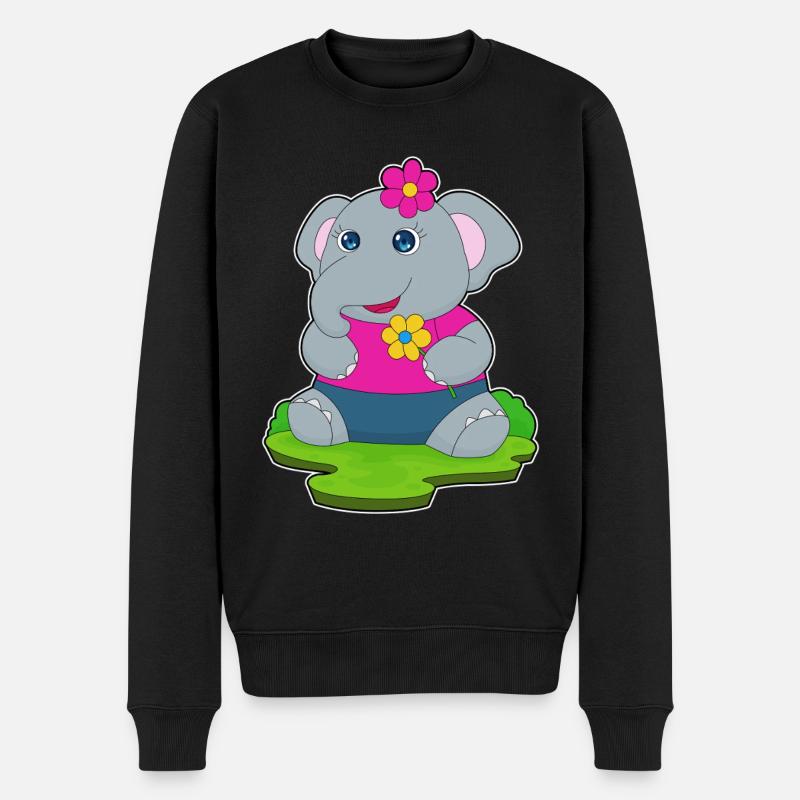 Fleurs d’éléphant - Pull Premium bio Homme - noir