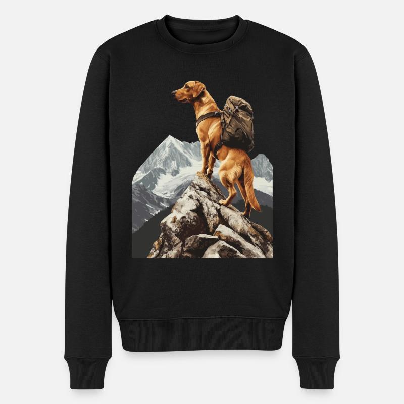 Hund - Männer Premium Bio Pullover - Schwarz