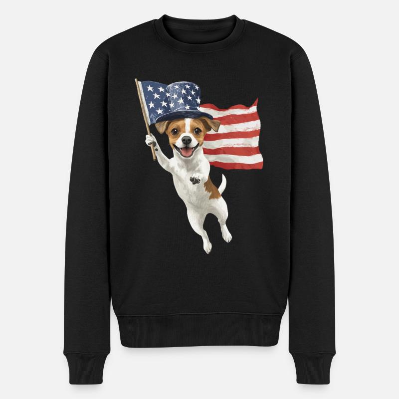 Jack Russell Terrier - Männer Premium Bio Pullover - Schwarz